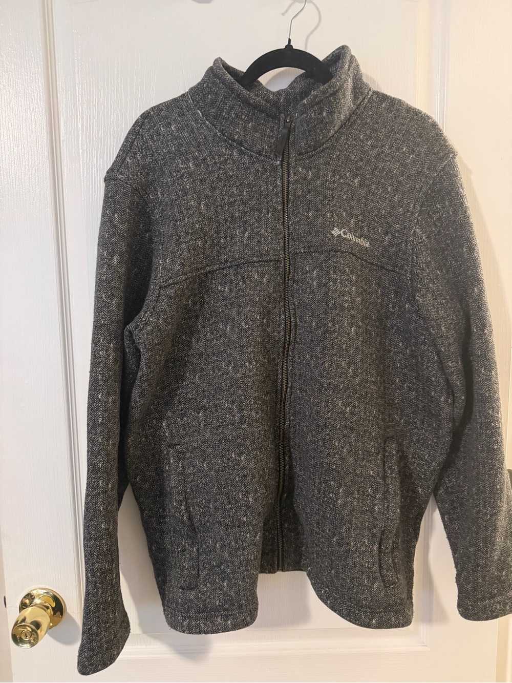Columbia Men's Charcoal Full-Zip Knit Jacket
